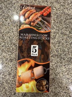 5 Metal marshmallow roasting sticks (double pronged)