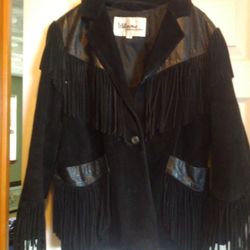  CHIC COWGIRL or RETRO 80's ALL LEATHER AND SUEDE WOMEN'S JACKET