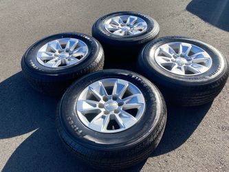 Like New Factory 17” Chevy 6 lug Wheels & Firestone Tires! ~ Zero miles on tires ~