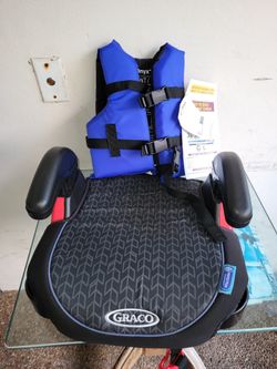 ONYX child/enfant/nino safety vest and GRACO childrens car seat