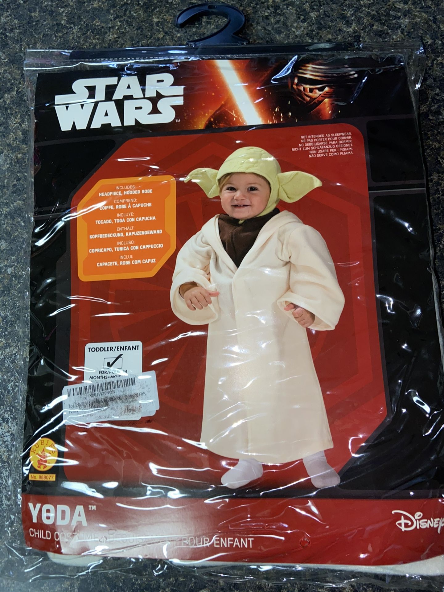 Rubies Disney Star Wars Yoda Toddler Baby Yoda Baby Costume For Halloween 