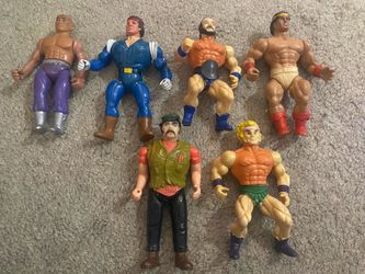 Vintage 80s/90s Bootleg Wrestling Action Figures Lot (MOTU Style / Soma) - 6 Figures