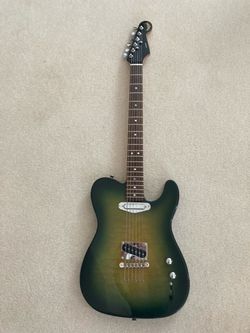 Handmade T-Style Electric Guitar Green Sunburst