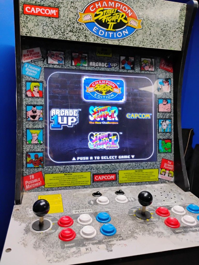arcade1up street fighter classic 3 in 1 home arcade 4ft