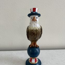 Stars & Stripes 2026 Patriotic Bald Eagle On Pedestal Figurine