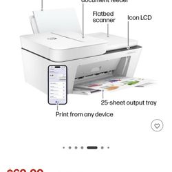 HP DeskJet 4255e Wireless All-in-One Color Printer Scanner Copier 