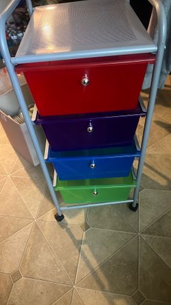 4 Drawer Tower On Wheels - 