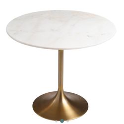 Marble and Gold Tulip Table