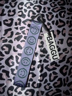 BAGGU Lilac Happy Keychain