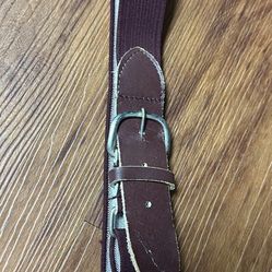 Belt Men’s Elastic Stretch Belt 1.5” wide Maroon . Leather Straps