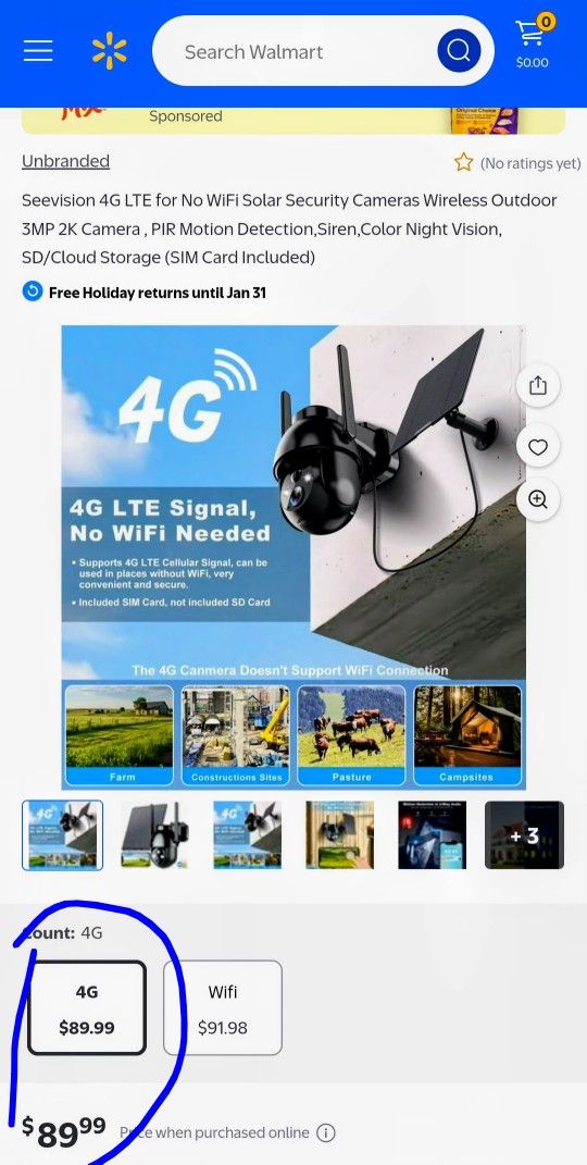 4G (NO WIFI REQUIRED) SOLAR PAN TILT ZOOM SECURITY CAMERA (4.6/5 AMAZON RATED!!!)