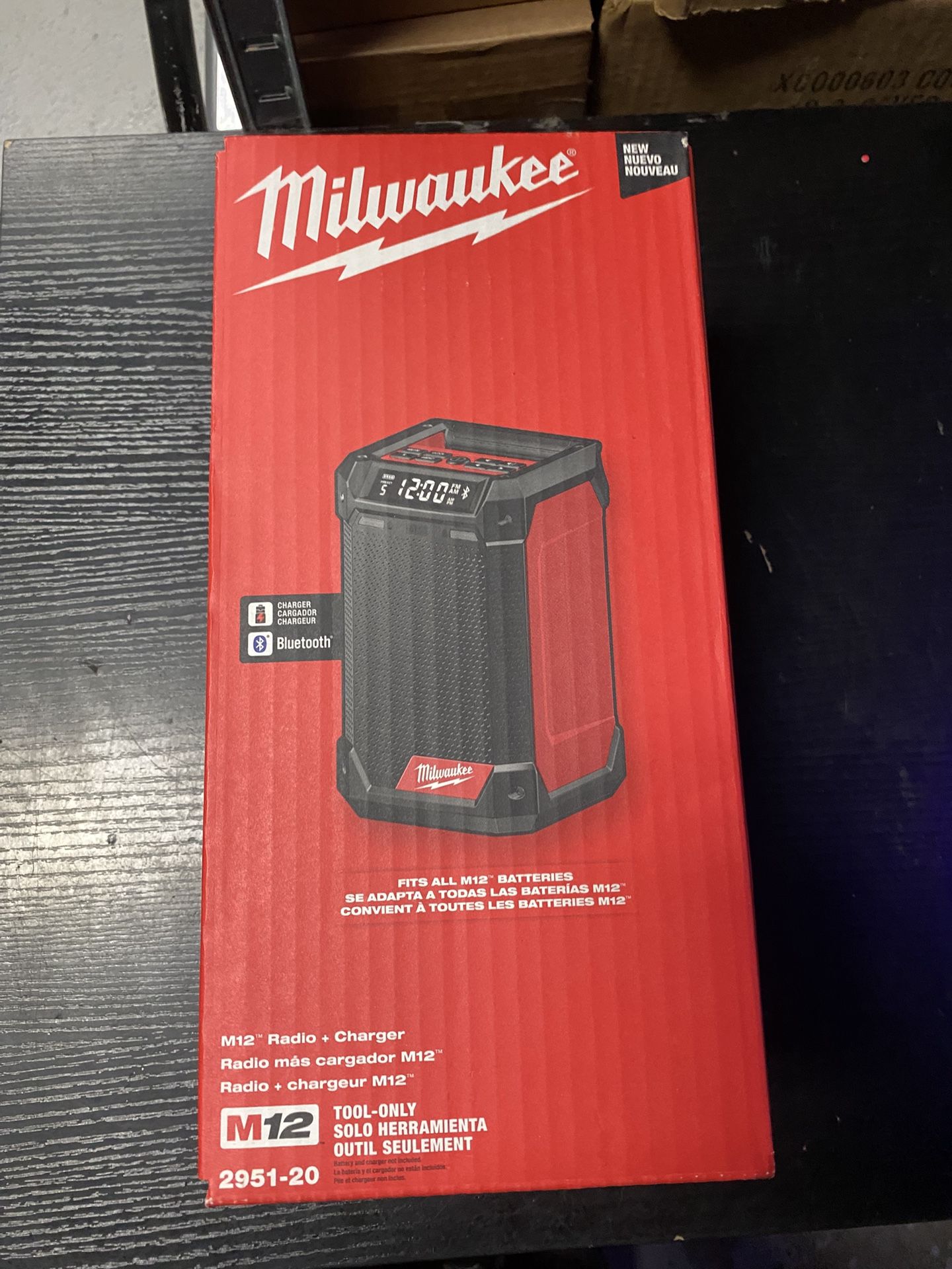 Milwaukee M12 12 Volt Lithium Ion Cordless Bluetooth/AM/FM Jobsite Radio with Charger