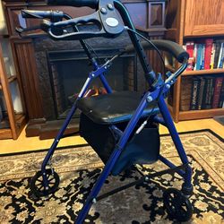 Walker with storage under seat