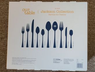Our Table Jackson Collection 65 Piece 18/10 Stainless Service For Twelve Set New
