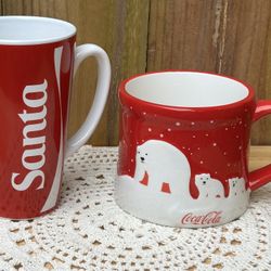 Coca Cola Collectors! New Coca Cola Santa Mug /Polar Bear Mug