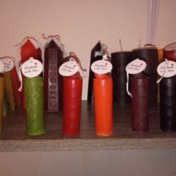 small crescent moon candle's 