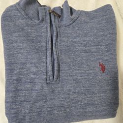 Polo Ralph Lauren Blue Quarter Zip Pullover Sweater Men’s L
