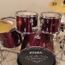 Tama Imperialstar Drum Set 5pc Complete with Meinl Cymbals 
