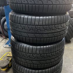 Used like New tires staggered 245/40/17 & 225/45/17 sumitomo all season mount & balance included $350 