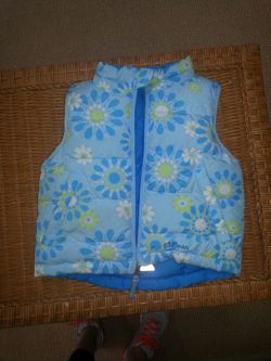 Girls 'LL Bean reversible down vest.