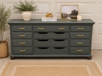 Sage Green Solid Wood Dresser