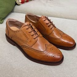 Size 9 Oxford Shoes for Women,Leather Brogue Dress Shoes,Comfort Brethable Ladie