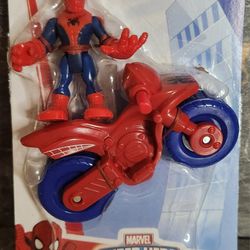 Hasbro Playskool Heroes Marvel Super Hero Adventures Spider-Man & Motorcycle