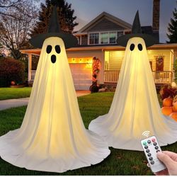 Halloween Light-Up Ghost Yard Decorations Set of 2