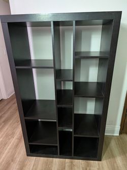 Black Cube Bookcase Shelving Unit