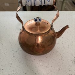 Copper Kettle With Ceramic Handle 