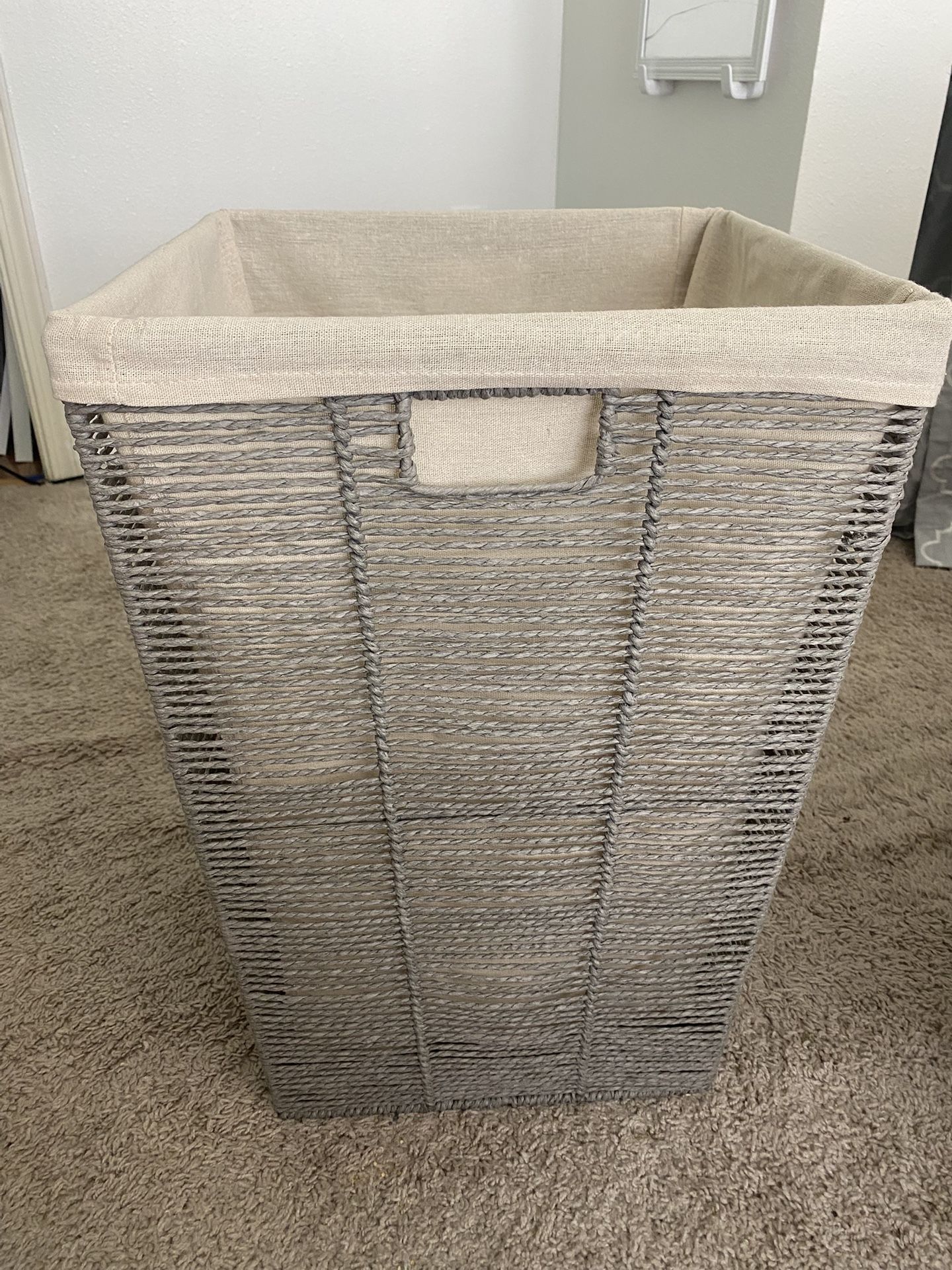 Basket Hamper and Matching Small Basket