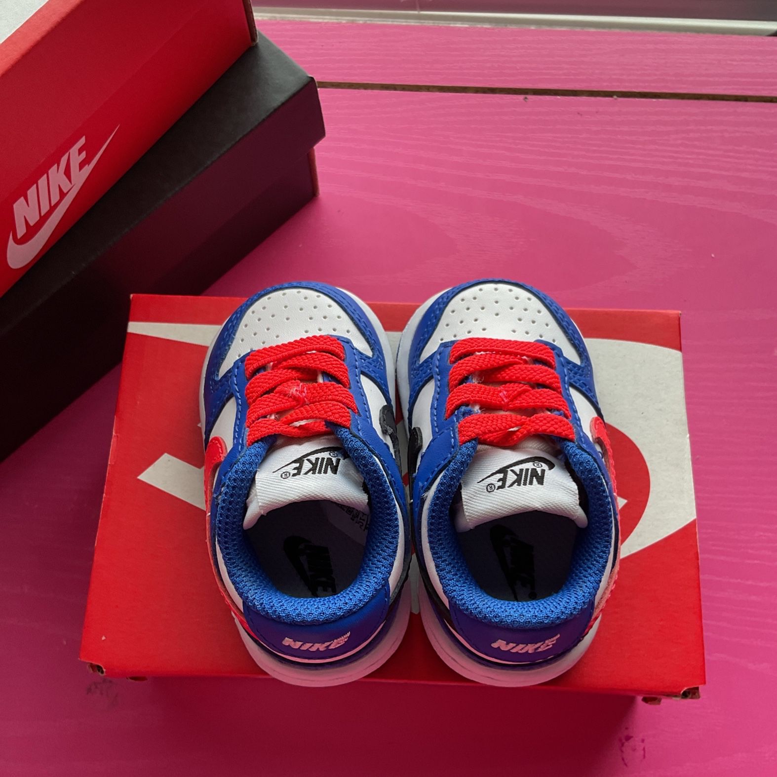 Nike Dunk Low White- Blue- Orange 2c 