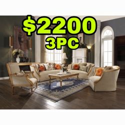 Beautiful New 3PC Daesha Sofa Set (1 Sofa, 1 Loveseat, 1 Chair) Only $2200!!! Original Price $9,478