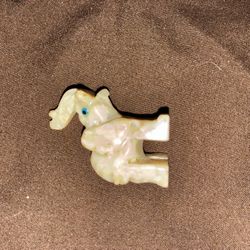 Hand-Carved Zuni Style Mother-of-Pearl Elephant
