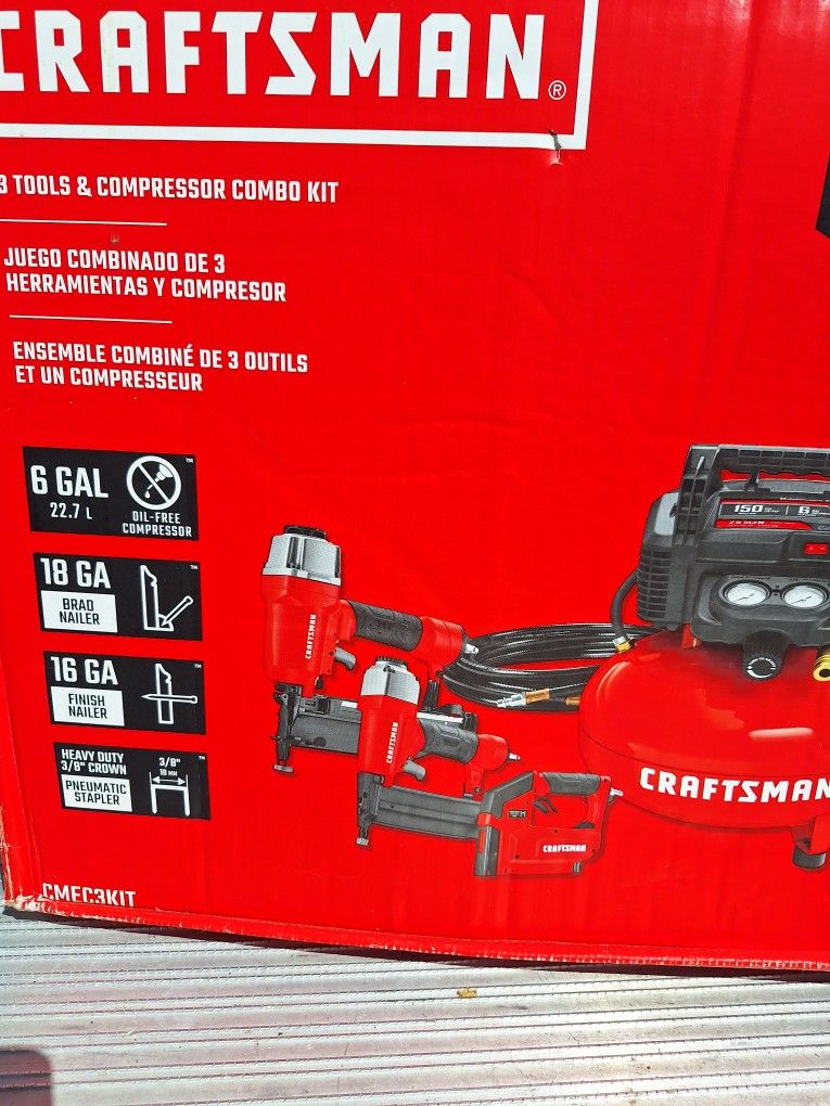Craftsman Compressor With 3 Tools