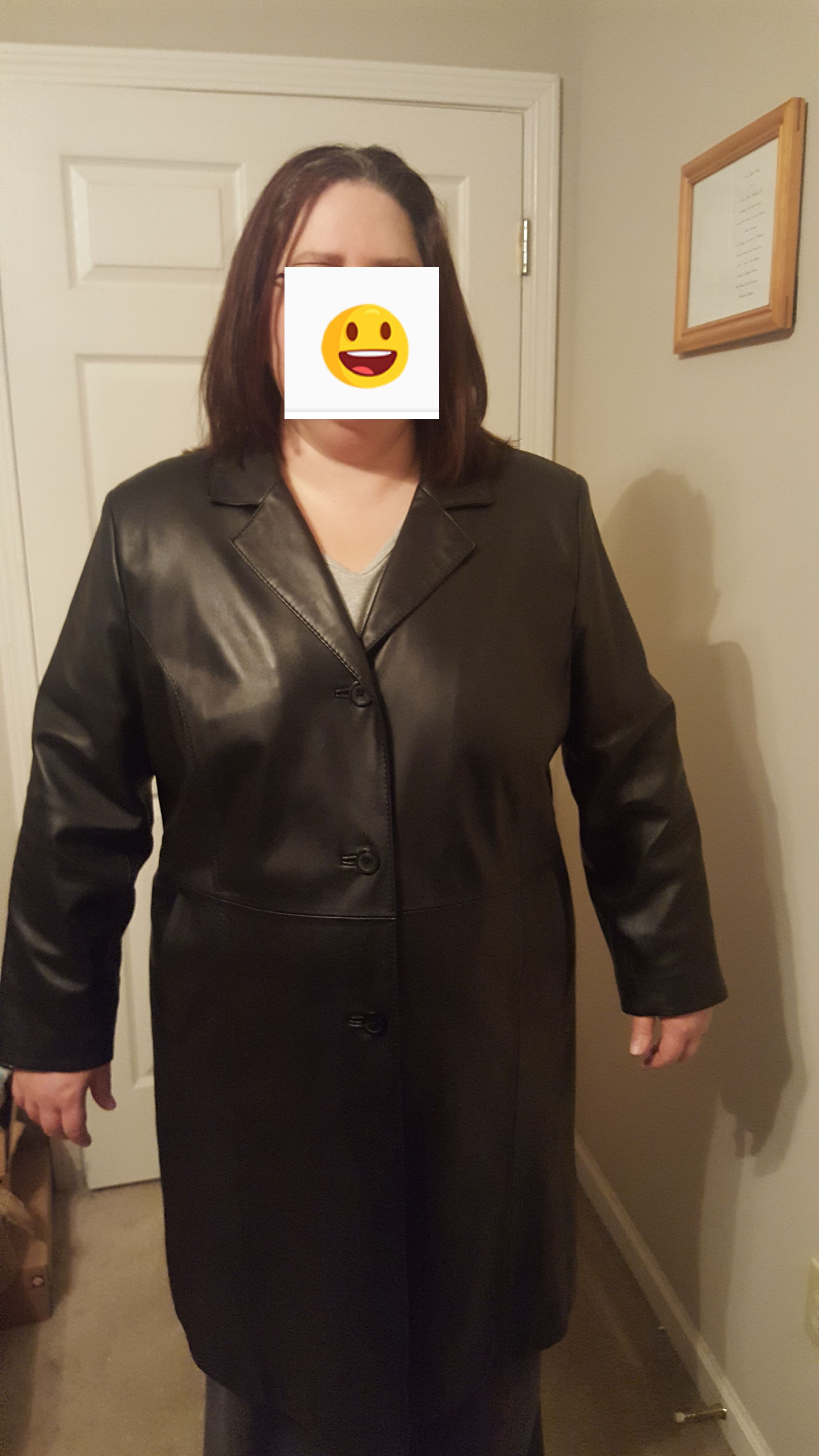 Women leather jacket 3X