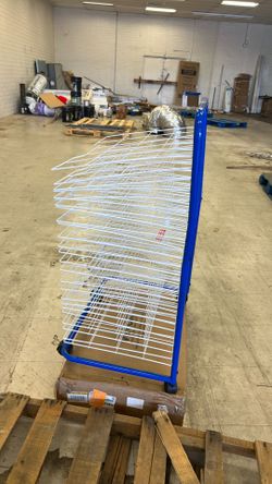 Pearington Mobile 25-Shelf Art Drying Rack for Classrooms and Art Studios, Heavy-Duty Steel Rolling Art Rack Cart with 25 Wide Shelves, Blue