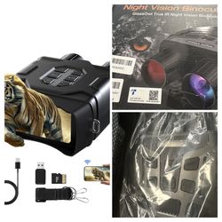Night Vision Goggles with App Control, 4K UHD Video, 52MP Photos, 10X Zoom, 4" IPS Screen, 984ft Range, 7-Level IR Illuminator, 4000mAh Recha
