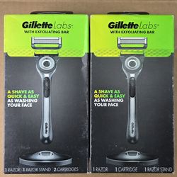 Gillette Labs Razor with Exfoliating Bar, Magnetic Stand & Cartridge NEW