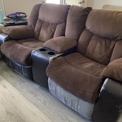 Brown Reclining Couch