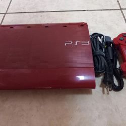 PlayStation 3 PS3 Super Slim 500GB Red Console w/ Controller God of War Edition