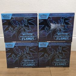 For Sale:
Brand New in Box Pokemon Trading Card Game TCG Mega Evolutions Phantasmal Flames Elite Trainer Box ETB