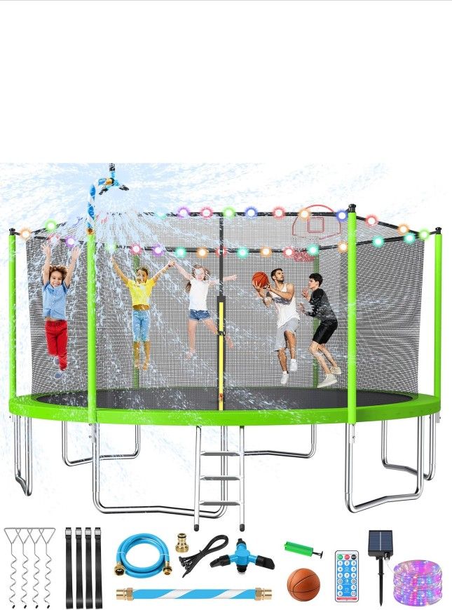 Brand New Patio Tranpoline 14ft With Water Sprinkler....