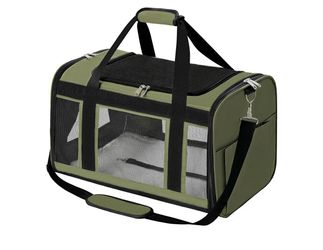 Extra-Large Cat Carrier, Soft-Sided Collapsible Pet Carrier up to 22 lbs Dog Carrier with Breathable Mesh, Spacious Interior for Big/Medium Cats and S