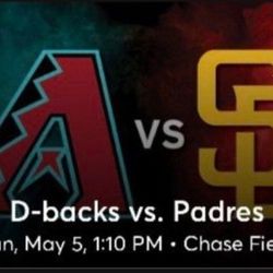 4 Tickets To Padres At Diamondbacks Is Available 