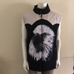 AKOO Big Eagle Graphic Insulated Puffer Vest Mens Size 3XL Full Zip Black