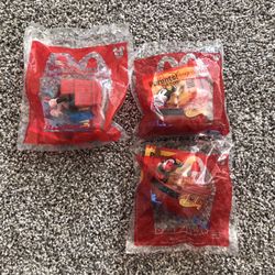 McDonald’s Disney Mickey & Minnie Lot Of 3 Figures - #7(2) & #1, NEW Sealed