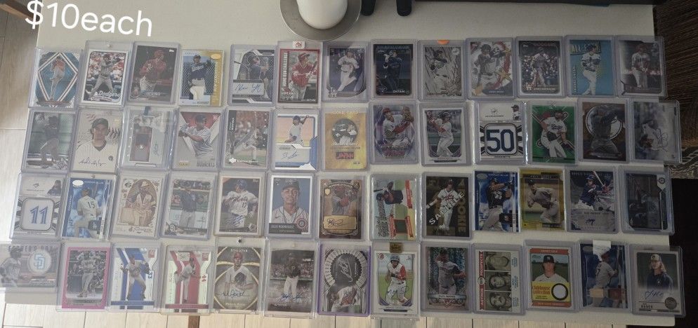 Baseball Cards 1950s to 2025 rc relic hof sn chrome prizm $10 each card