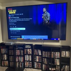 86” LG TV With Full Motion Wall Mount