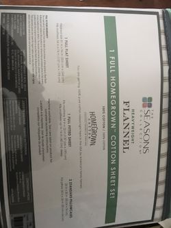 Flannel full size bed sheets NEW!